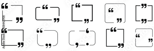Принти на полотні Quote frames featuring square circle rounded and speech bubble designs for comments testimonials messages and social media, vector design