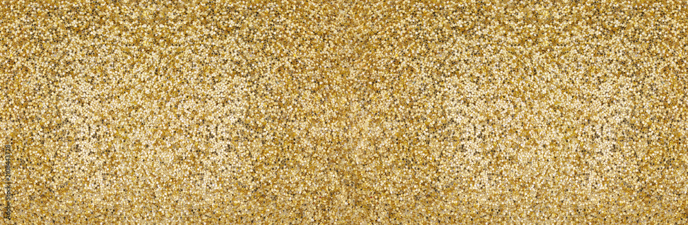 Obraz premium Sparkling gold glitter texture banner background for holiday design