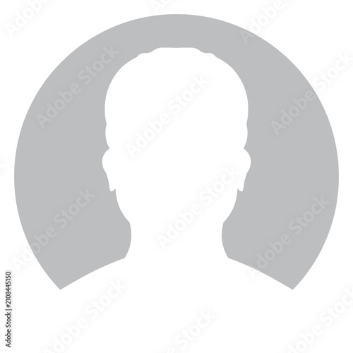 Default avatar profile icon. Grey photo placeholder