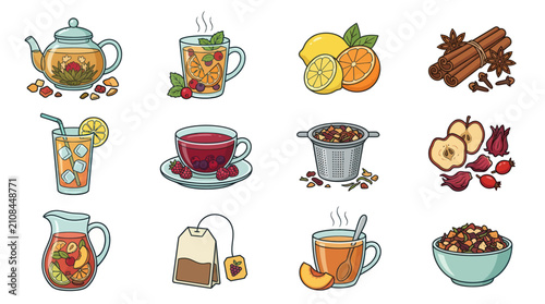 Slika na platnu Variety of Tea and Drink Options.