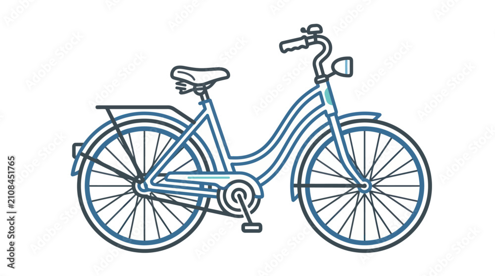 Fototapeta premium Blue bicycle with thin tires.