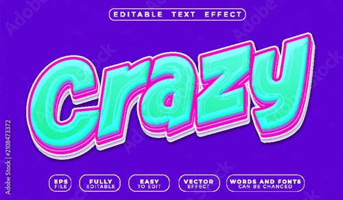 Fotografie Crazy Wild Insane Chaotic Madness Psychedelic Extreme Unhinged Typography Lette