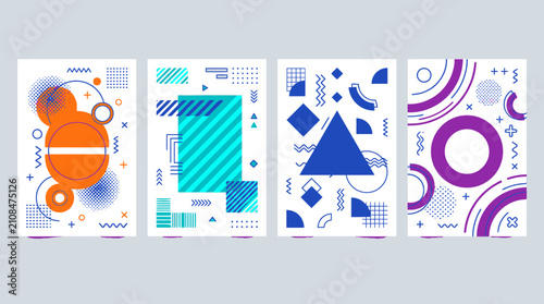 Abstract geometric mobile wallpaper background templates