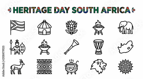 Heritage Day South Africa Icons Collection
