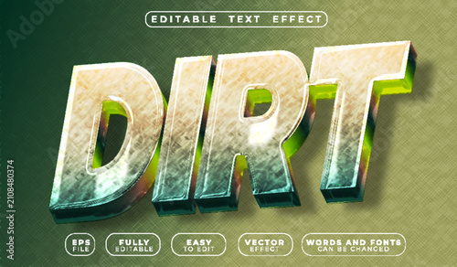  Dirt Mud Soil Grunge Dusty Rough Dirty Texture Typography Lettering Alphabet Graphic Vector Fully Editable Smart Object Text Effect