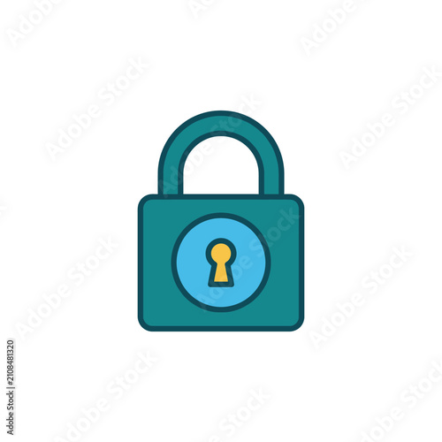 Teal padlock icon representing security and privacy.