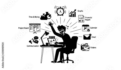 office, worker, businessman, stress, deadline, workload, productivity, management, business, employee, corporate, finance, report, analytics, laptop, communication, calendar, project, planning, organi