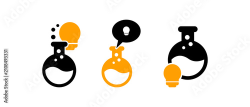 innovation lab icon in flat style - stock vector