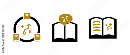learning strategy icon in flat style. book with learning icon concept