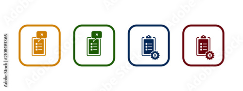 order processing icon in different color design