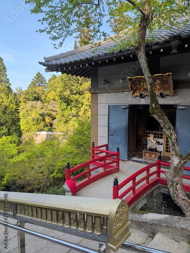 Miyajima Island Floating Shrine Red Bridge Gateway Japan