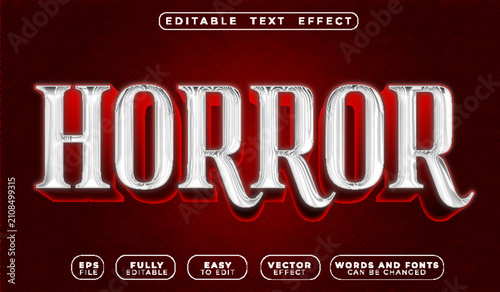 Cuadro en lienzo Horror Scary Terrifying Nightmare Monster Dark Gothic Haunted Typography Letter