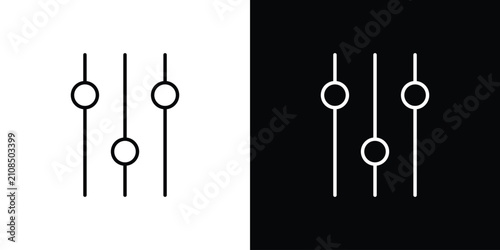 Canvas Print Equalizer icon line logos series