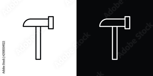 Fotografía Hammer icon line logos series