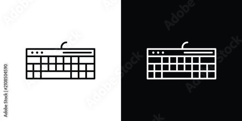 Canvastavla Keyboard icon line logos series