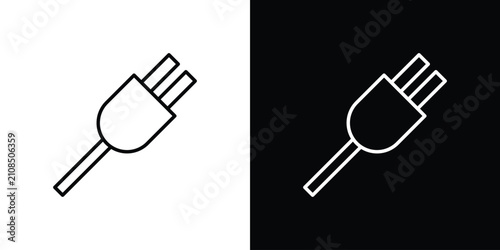 Canvas Print Plug icon line logos series