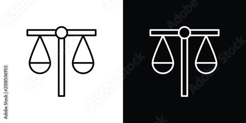 Tableau sur toile Scale icon line logos series