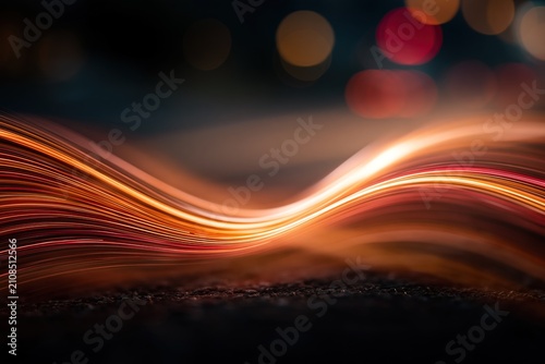 Blurred Light Trails in Motion