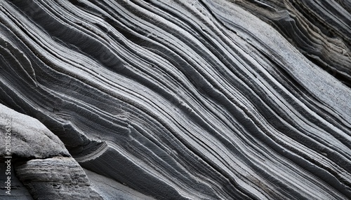 Grey Sedimentary Rock Strata Texture Close Up Texture