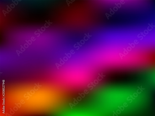 Abstract Colorful Bokeh Background with Glowing Rainbow Lights, Vibrant Motion Waves and Bright Gradient Texture