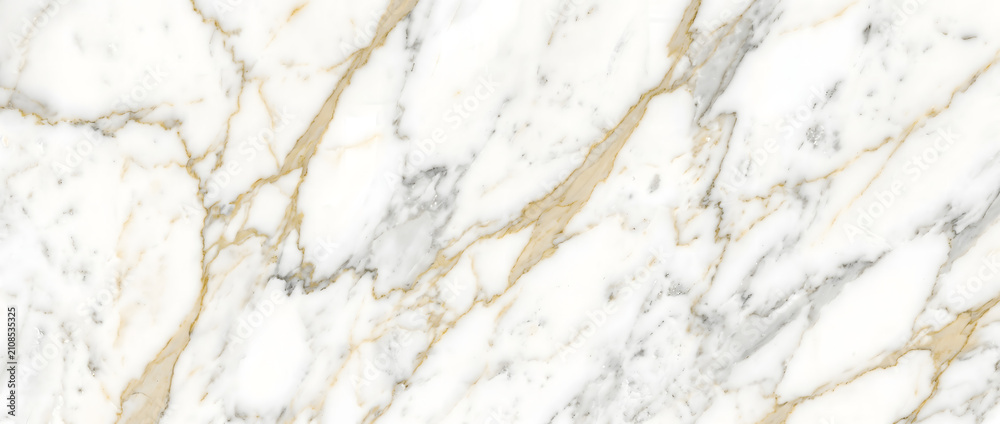Obraz premium Marble texture showcases an elegant white natural stone surface with luxurious golden veining for premium backgrounds and refined visual design