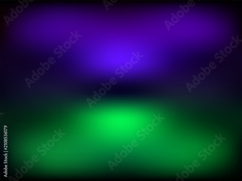 Bild auf Leinwand Abstract Gradient Blend: A captivating abstract composition blending deep purple hues with vibrant green, creating a mesmerizing gradient effect with a soft, ethereal glow