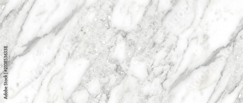 Obraz na plátně Marble presents a luxurious white natural stone surface with sparkling crystalli
