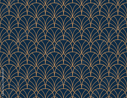 Modern cute art deco seamless pattern. Trendy abstract texture. Vector geometric background.