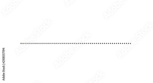 Horizontal dotted line separator or border design element on white background