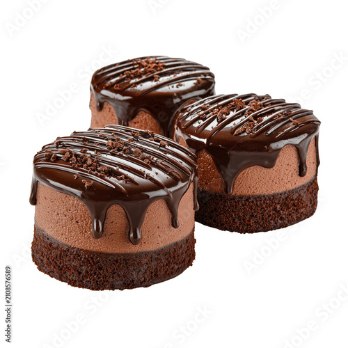 Indulgent chocolate dessert cake with velvety frosting, rich sponge layers on transparent png background. Ai generated