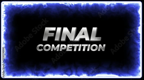 Final competition logo with dynamic lighting and bold text. Digital graphic design for sports or eSports branding.