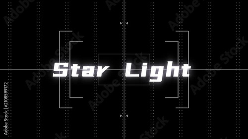 Futuristic digital targeting interface with glowing text. High-tech HUD display for sci-fi themes.