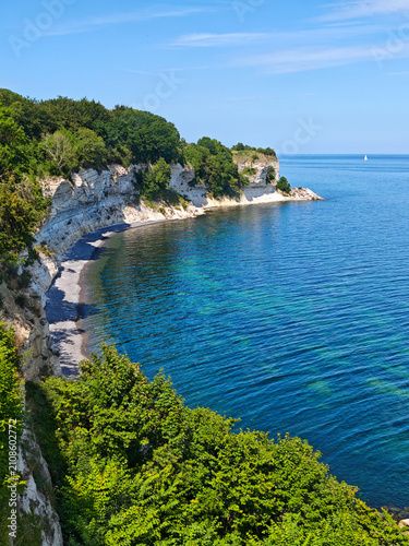 Panoramic view of Stevns Klint in Denmark