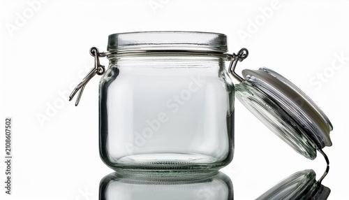 Empty Glass Jar Isolated Transparent