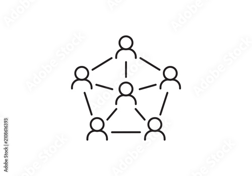 Obraz na płótnie Network connection line icon