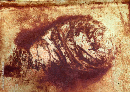 Cuadro en lienzo Abstract Rust Texture Pattern Weathered Oxidized Metal Surface