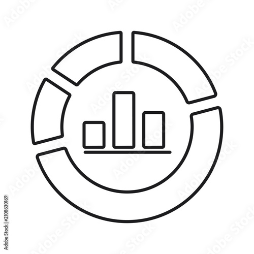 KPI Dashboard Outline Icon Vector
