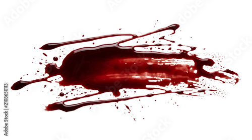 Red blood splatter. Halloween horror stain on a isolated transparent background png.