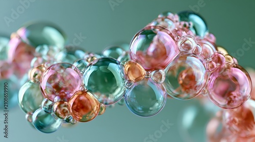 Soap bubbles outdoors summer day