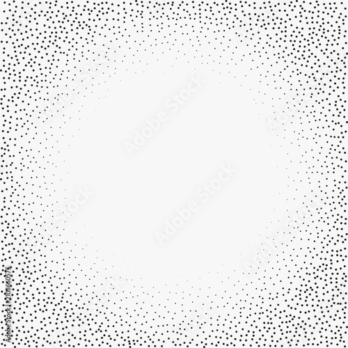 Radial Gradient Stipple Dots Halftone Pattern