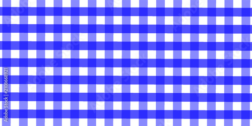 Gingham pattern. Texture from rhombus/squares for - plaid, tablecloths, clothes, shirts, dresses, paper, bedding, blankets, quilts and other textile products. Vector illustration EPS 10
