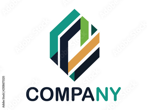 Modern Geometric Abstract Hexagon Logo Design with Colorful Corporate Branding Icon