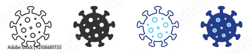 Fotografie Healthcare virus infection medical line icon on transparent background