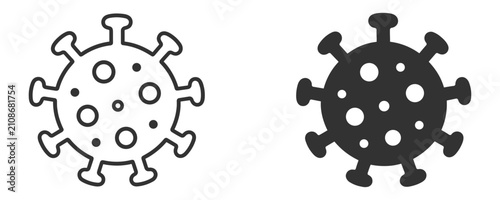 Photography Medical virus pathogen outline icon on transparent background
