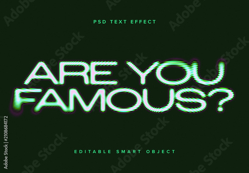 Blurred Warped Text Effect Mockup