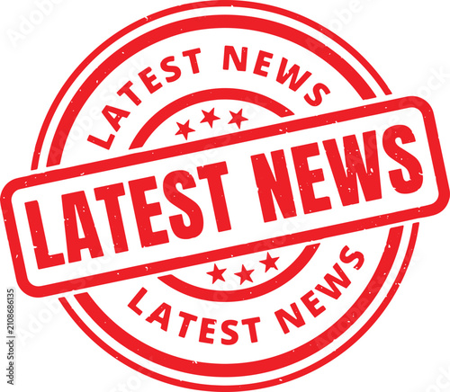 LATEST NEWS red rubber stamp text