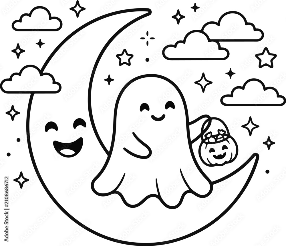 Obraz premium Happy Halloween Vector illustration