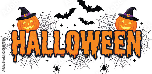 Typography design of Halloween vector