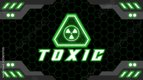 Fotografía Neon toxic vectorial wallpaper - illustration