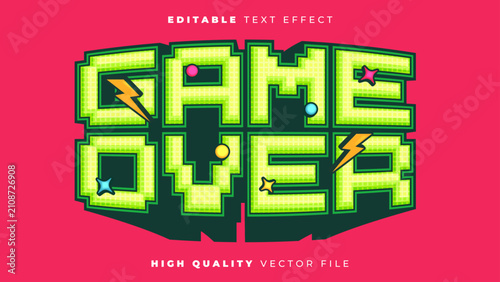 Adventure Game Tittle Customizable Vector Text Effect